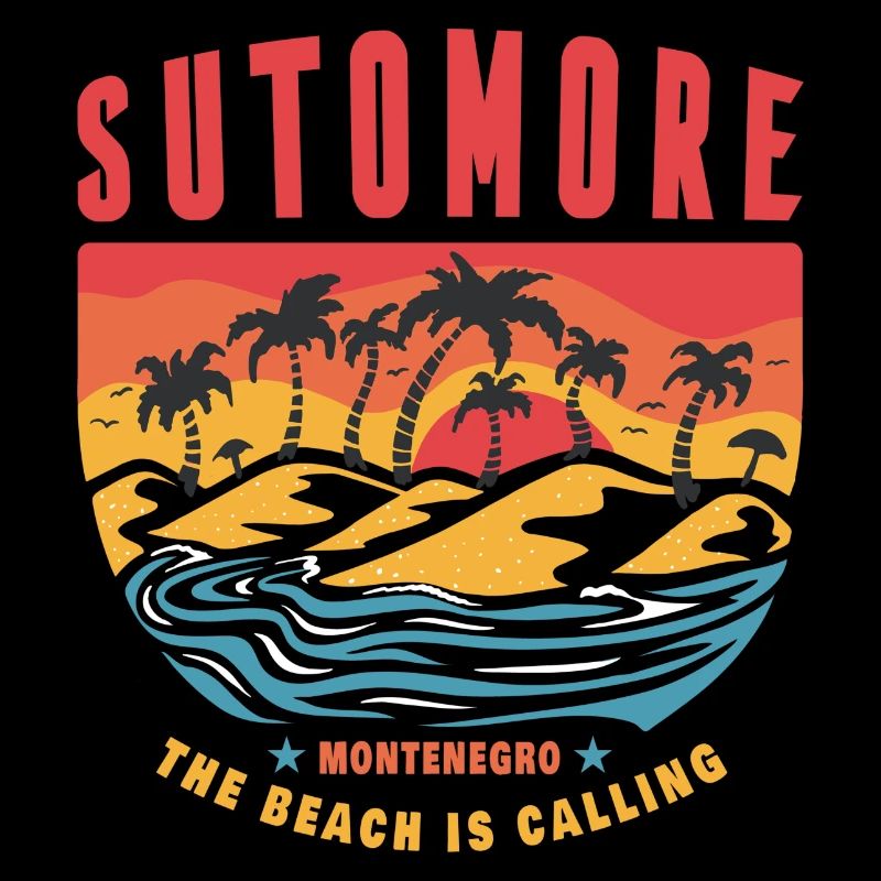 Conception de la plage de Sutomore au Monténégro