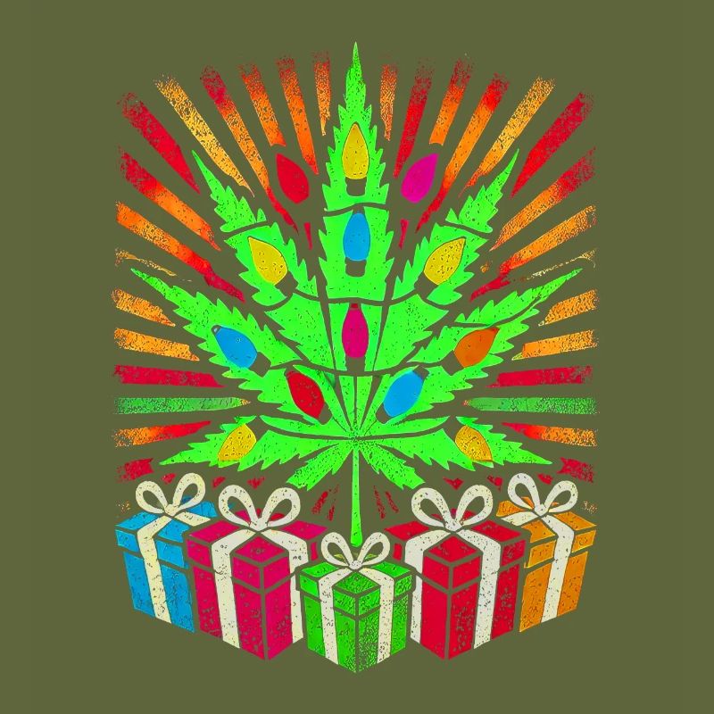 Festive Cannabis Light Display