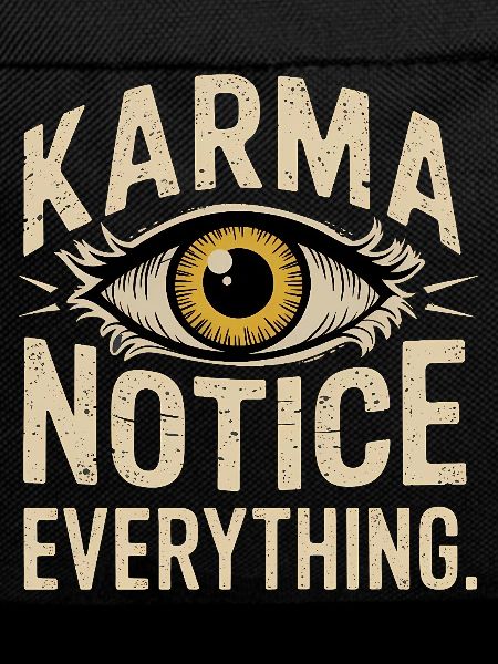 Karma Notice Eye Design, Motivational Saying 