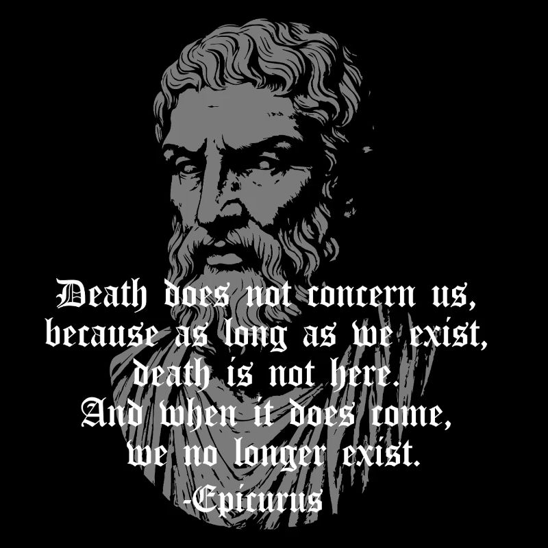 Citation gothique de la mort d’Épicure
