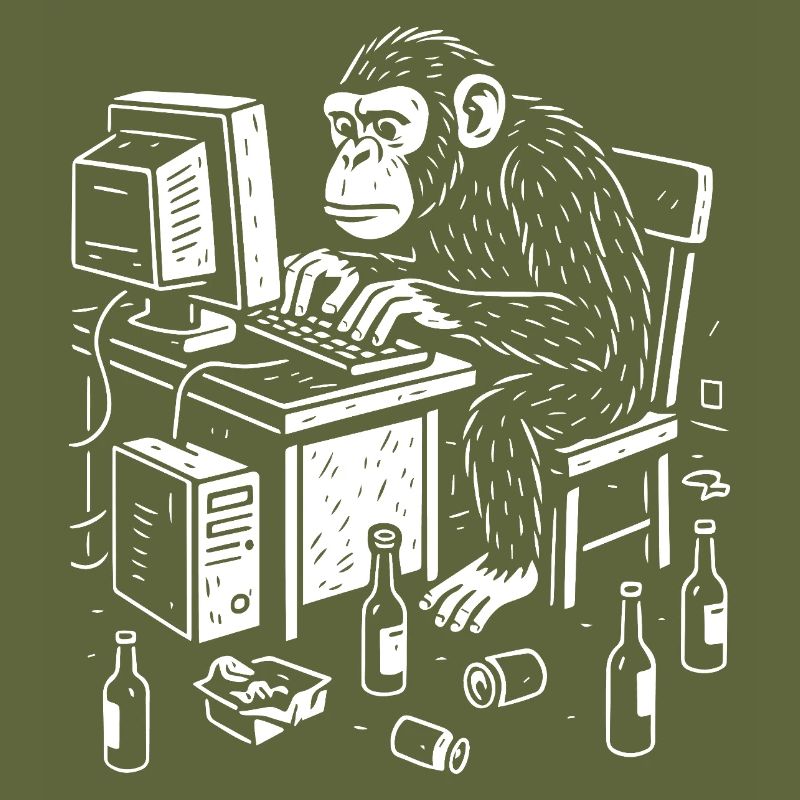 Codeur singe de bureau