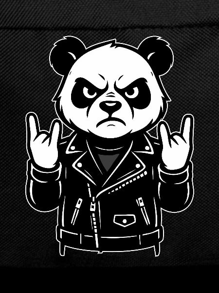 Rocker Panda Metalhead Look
