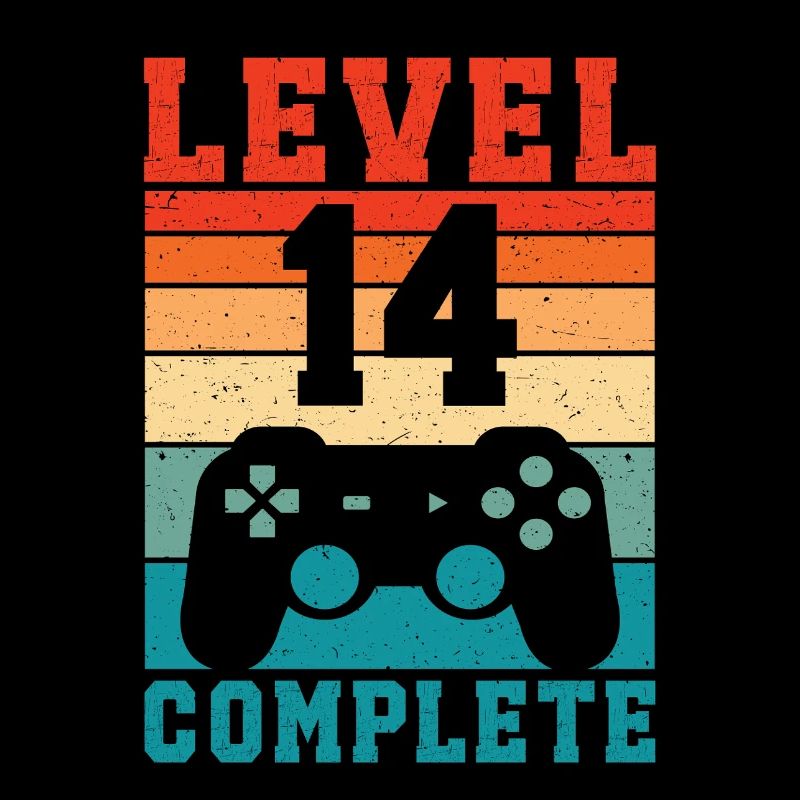 14th Birthday Level 14 Complete 14 Years Gamer