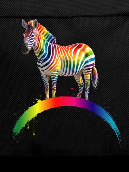 Rainbow Zebra Gradient Art Design