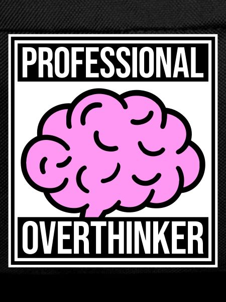 Professional Overthinker Funny Brooding Anxiety Logo