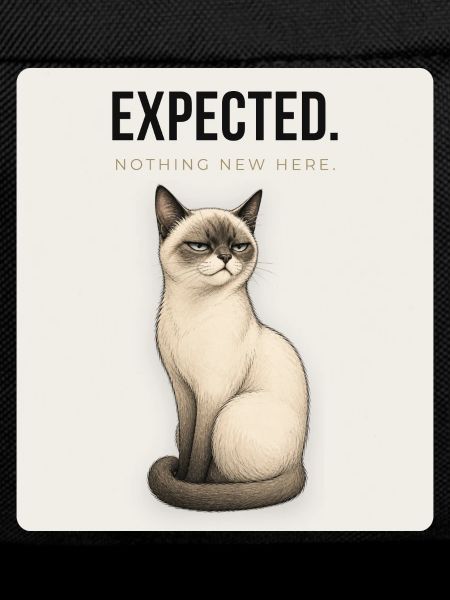 EXPECTED Sarcastic Cat Design