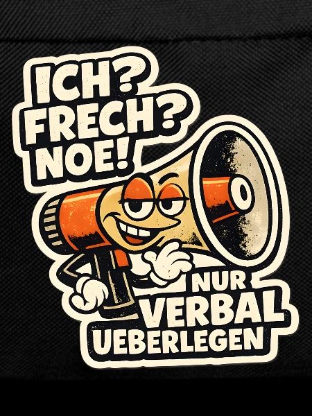 Verbal Überlegen Megaphone Cartoon