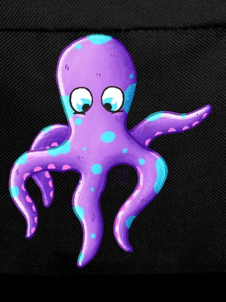 Purple Squid Pop Art