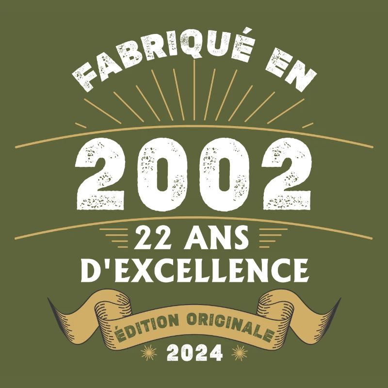 Fabriqué en 2002 22 ans d'excellence originale