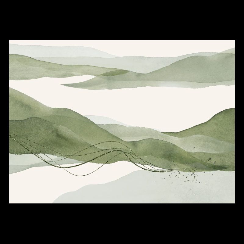 Sage Abstract Landscape