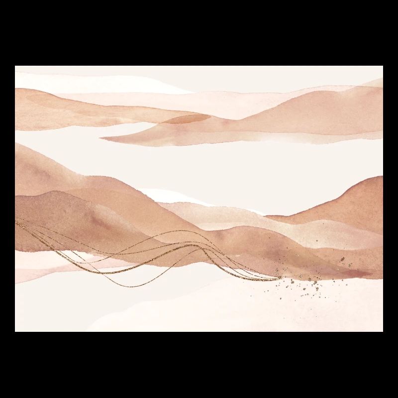 Blush Abstract Landscape