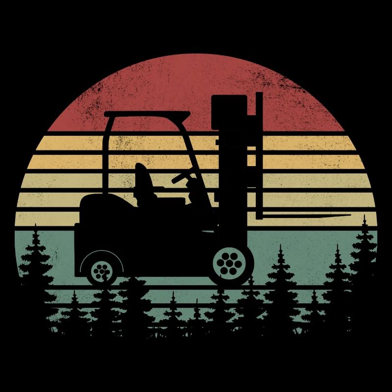 Lustige Gabelstaplerfahrer-Kunst - Gabelstaplerfahrer
