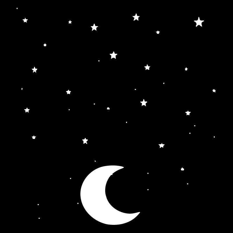lune et étoiles