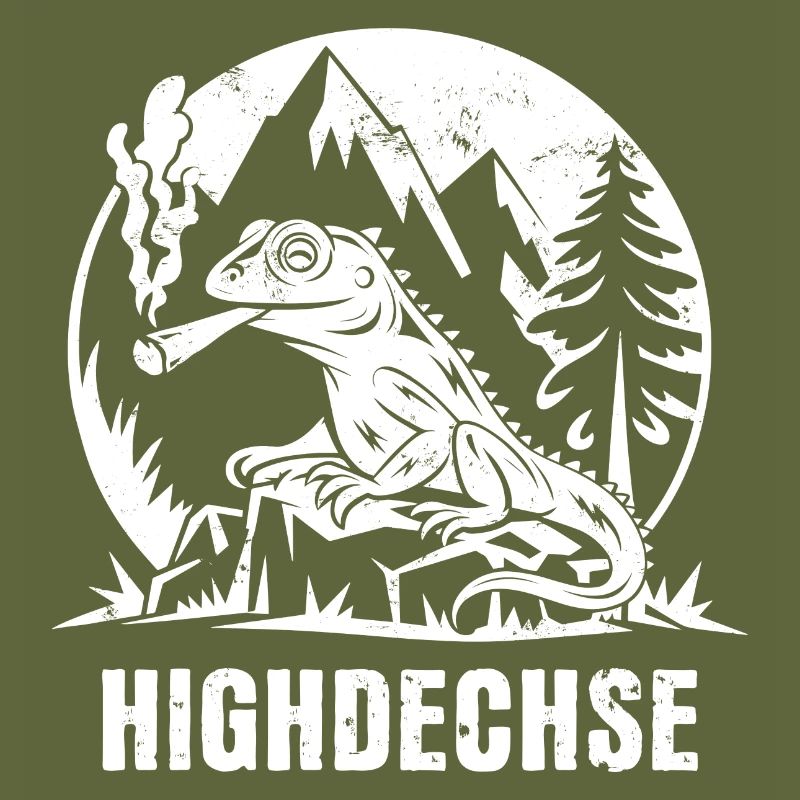 Highdechse - Eidechse mit einem Joint