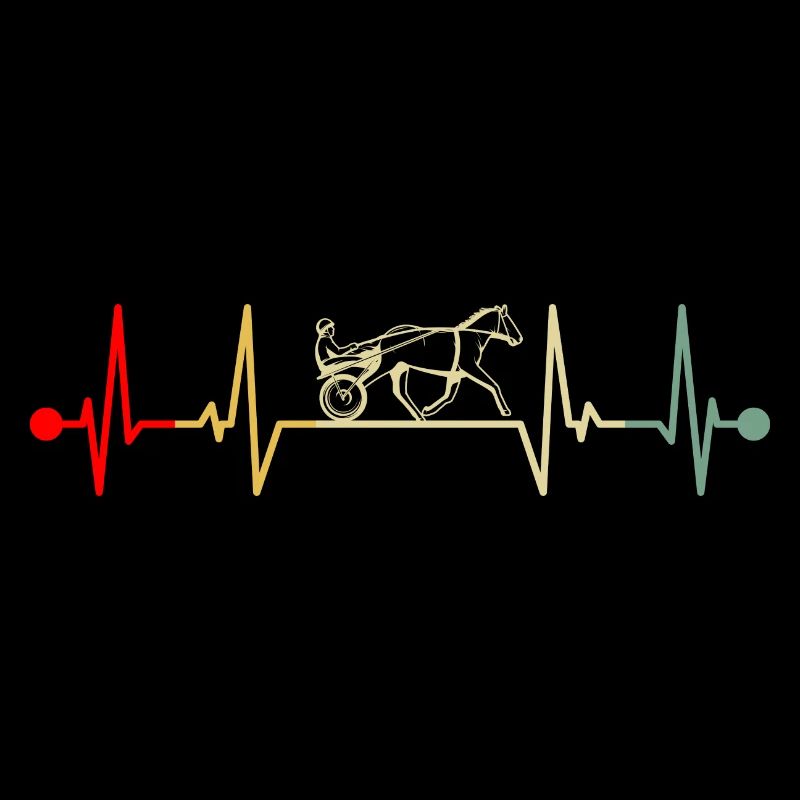 Trotting Racing Trotting Heartbeat Retro