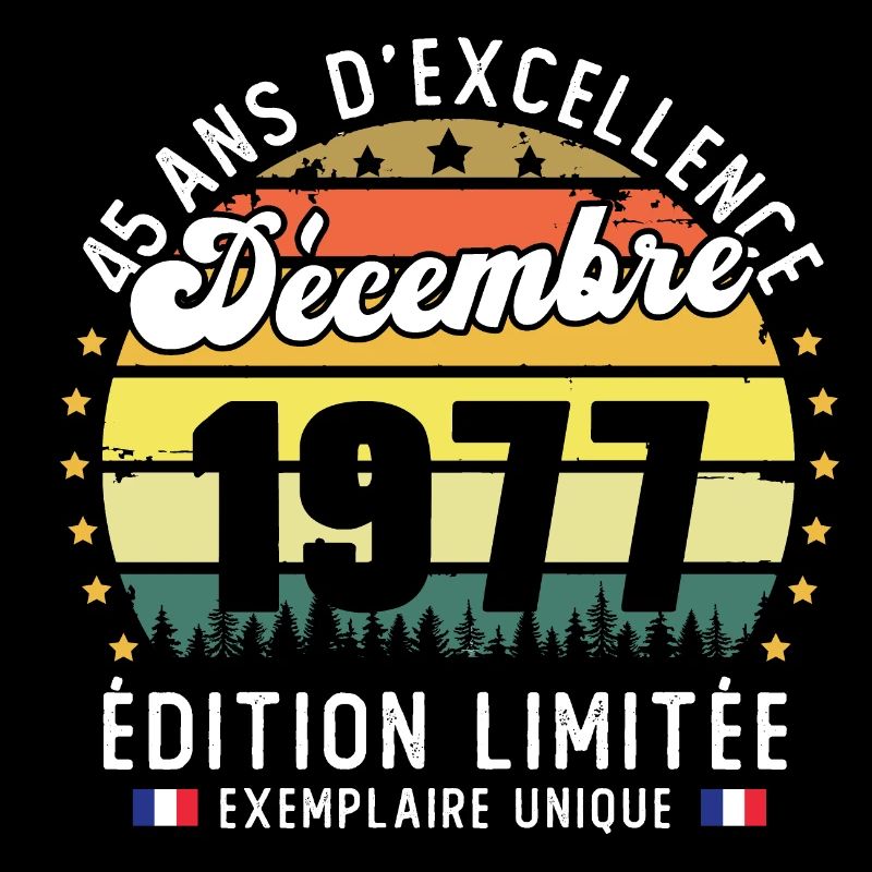 45 Ans Anniversaire Vintage Né en Décembre 1977