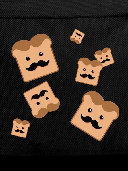Toast mit Schnurrbart
