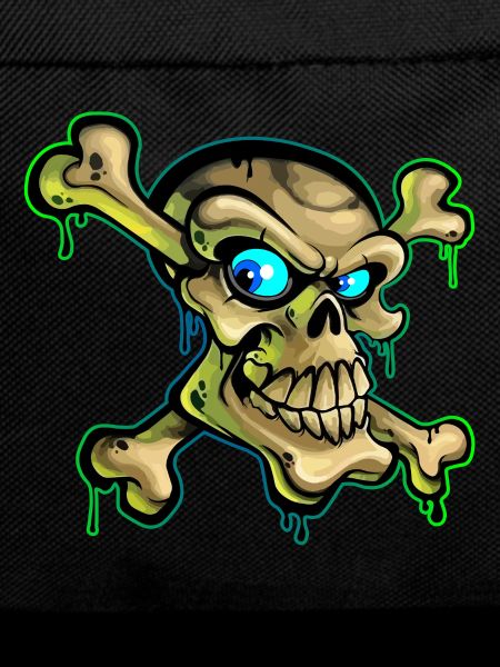Pirate skull cartoon graffiti