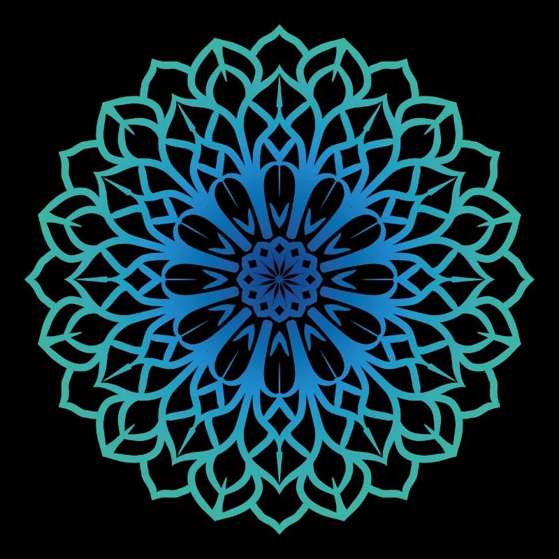 Mandala green blue