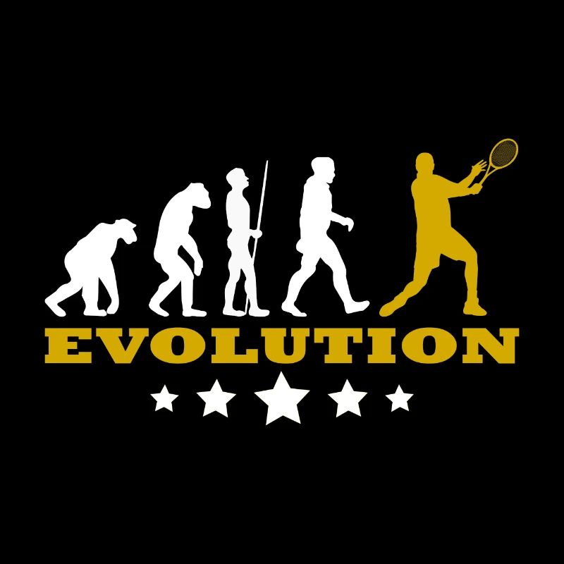 Tennis tennis player Evolution Funny for men