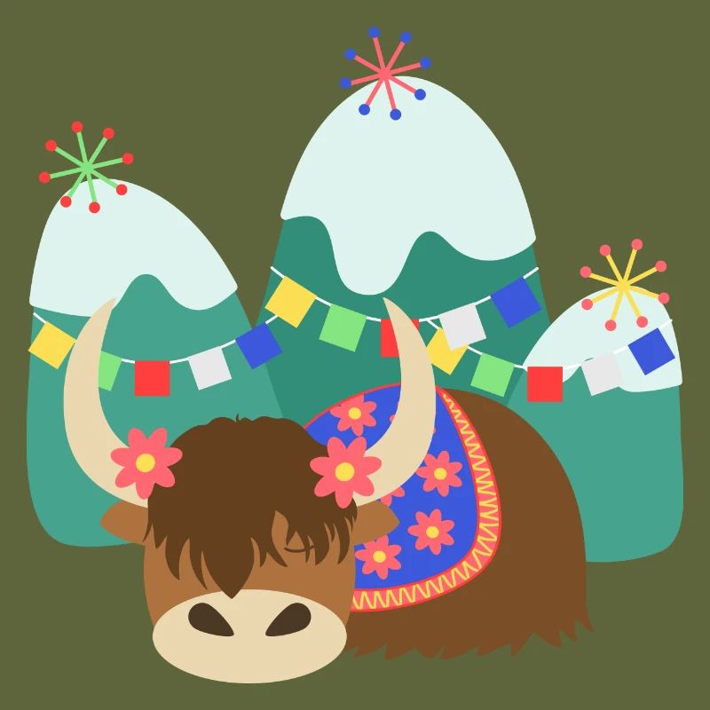 Sleeping Tibetan Yak