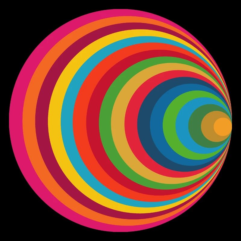 Colorful circle design - three