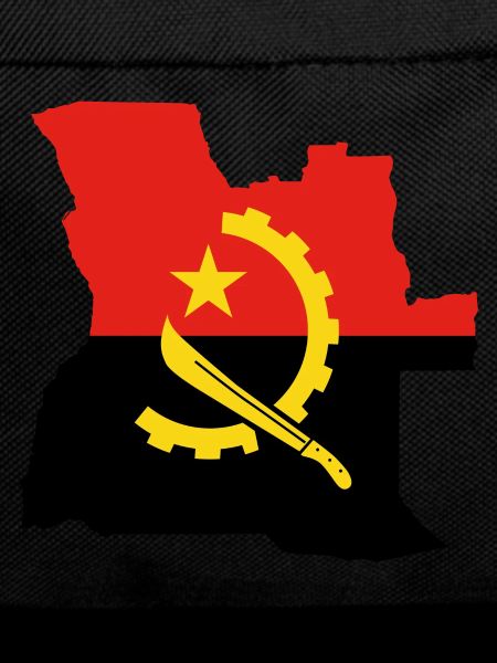 Angola flag map flag