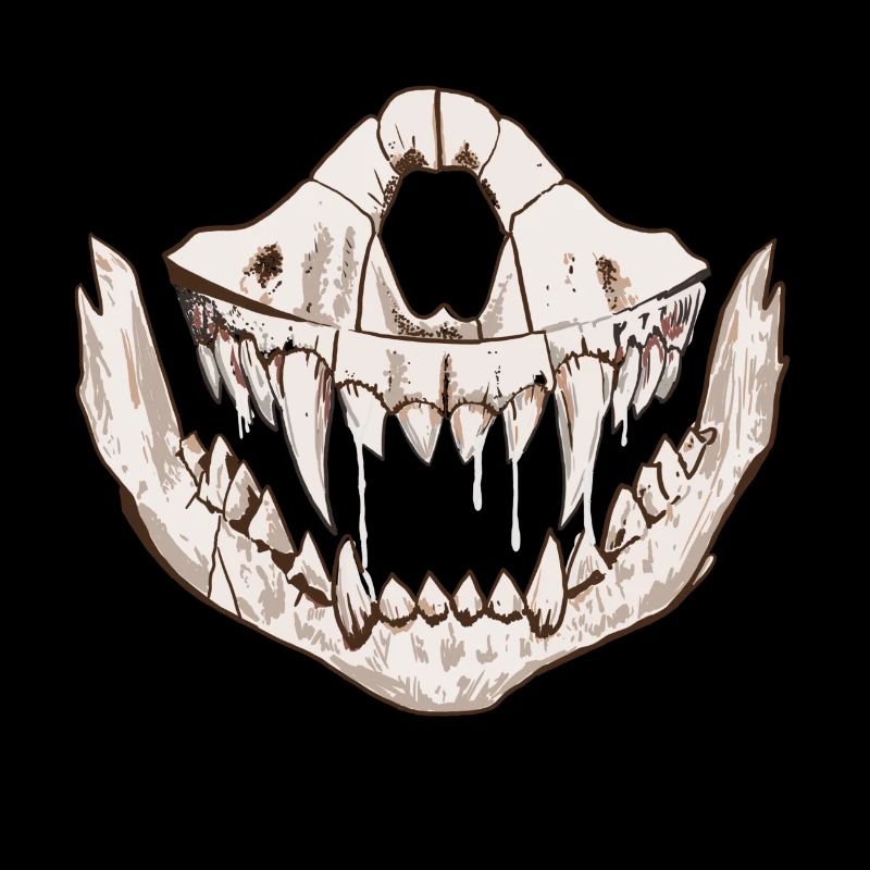 Face mask predator skeleton dentition monster