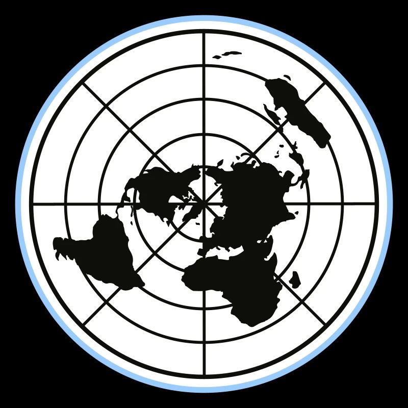 Flat Earth | Flat Earth Map | Colors changeable