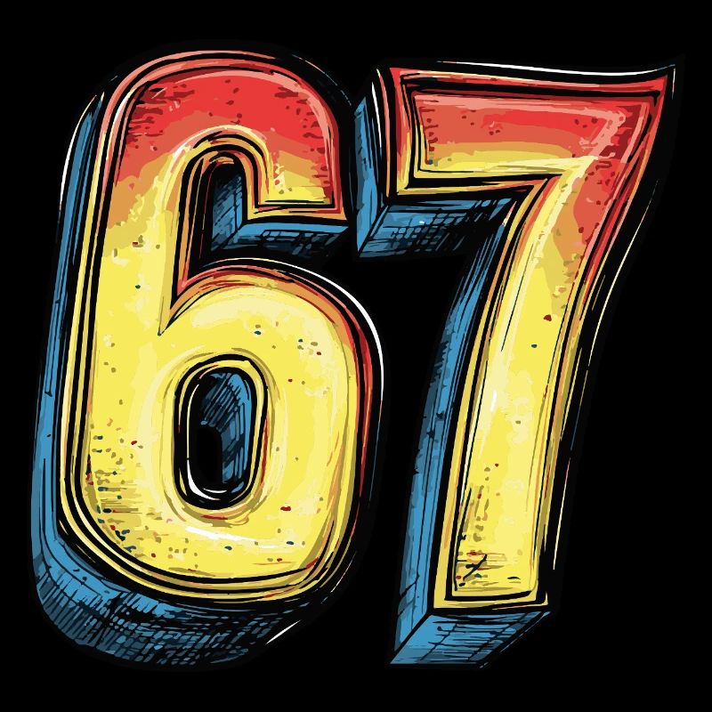 67 Zahl Comic