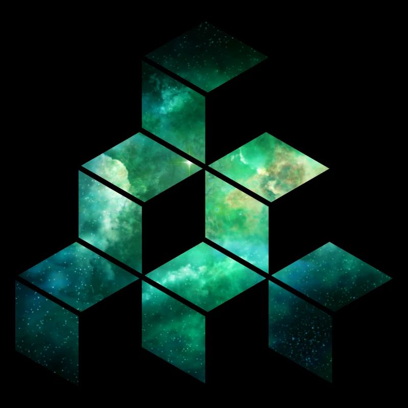 Cube universe geometric pattern