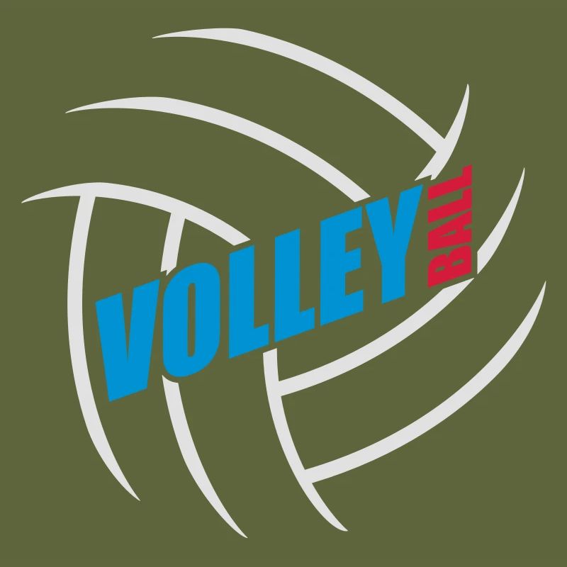 conception de logo de texte modèle de volleyball c