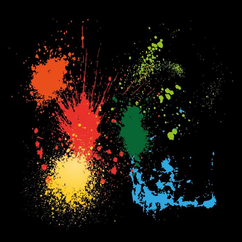 Color Blick Splashes Painter Gift Stain Colorful