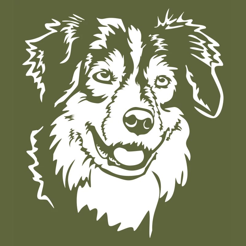 Australian Shepherd Kopf "Black Edition"