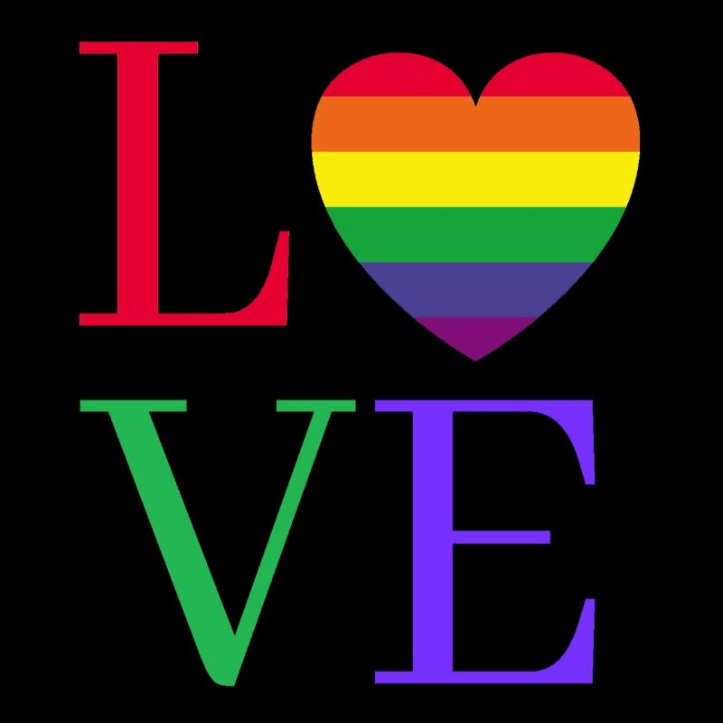 Rainbow Love Heart Pride