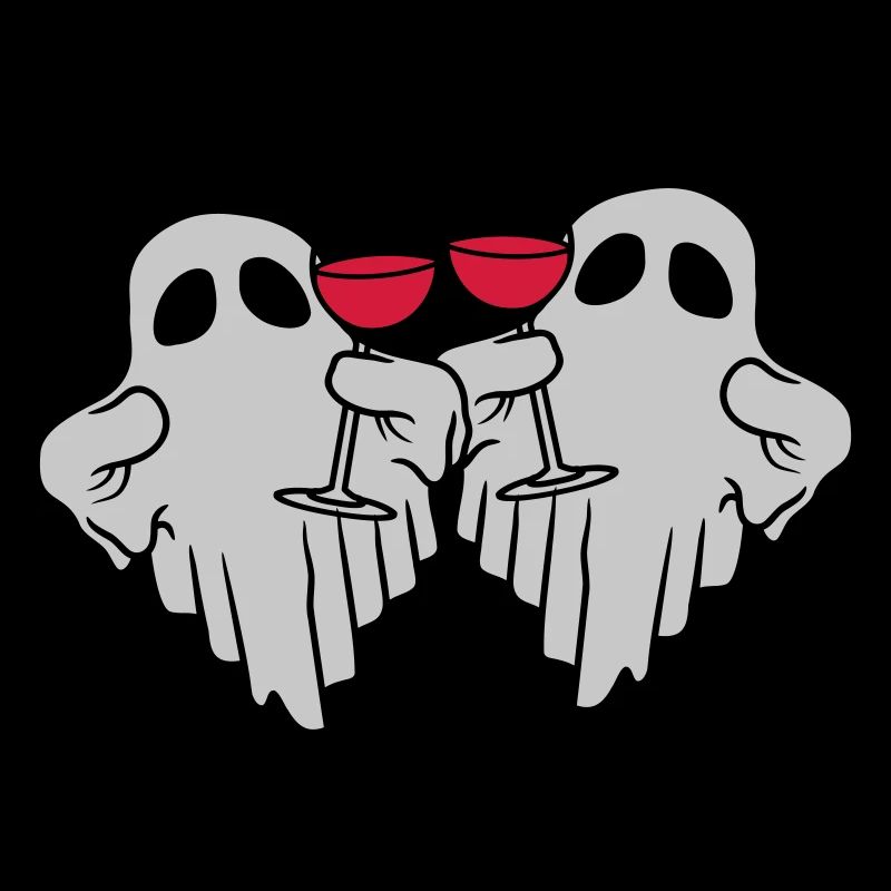 2 wine-drinking spirits