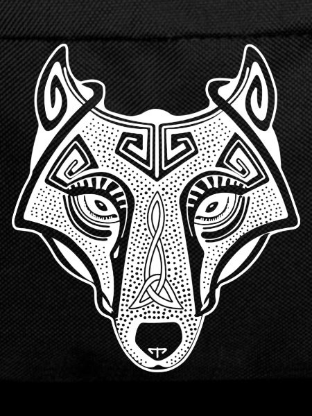 Viking wolf Fenrir valhalla white