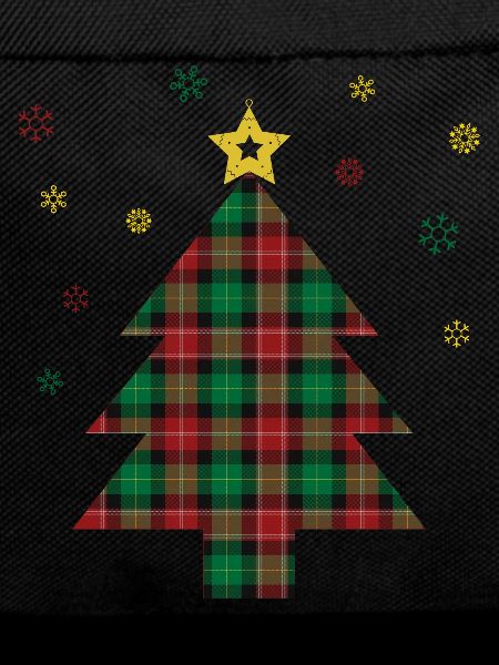 Christmas tree plaid print