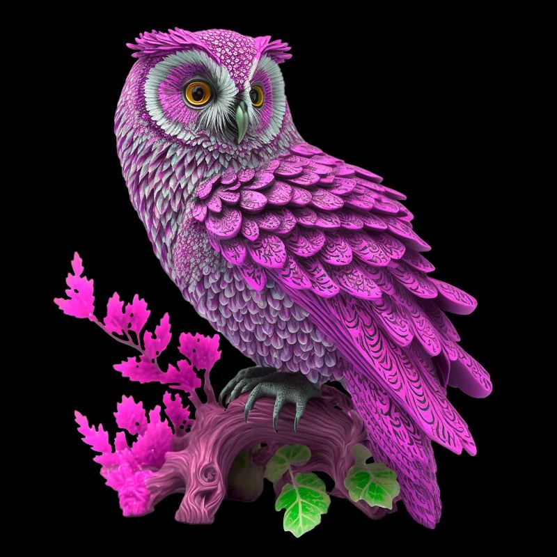 Owl, eagle owl, owl pink
