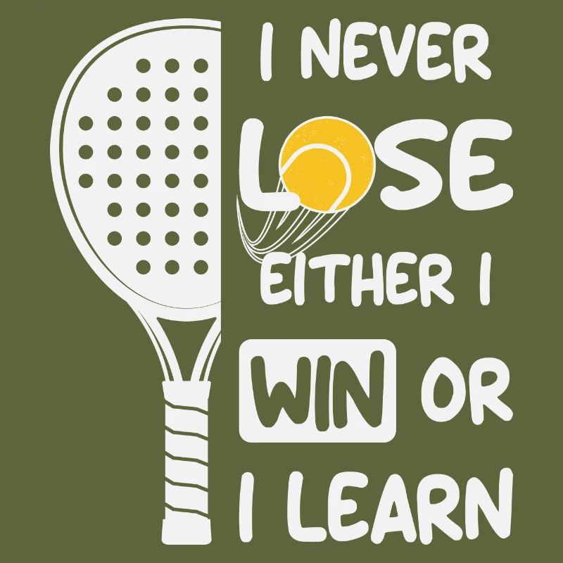 Padel I never Lose either I Win or I Learn