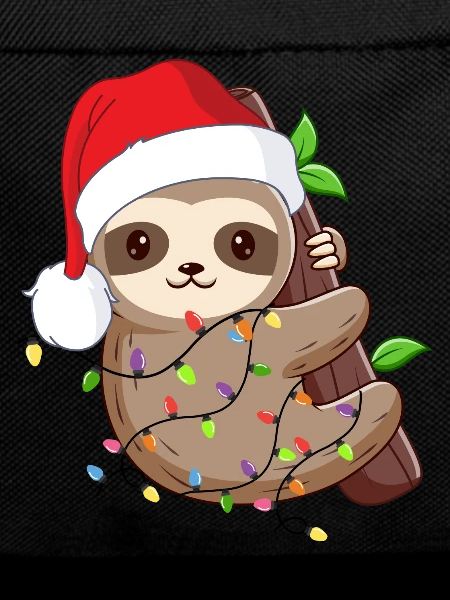 Funny Sloth Christmas. Xmas Slothy