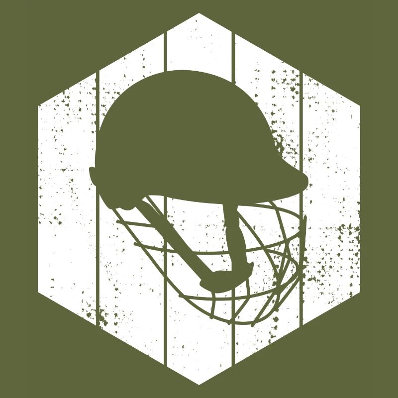Cricket helmet drawing