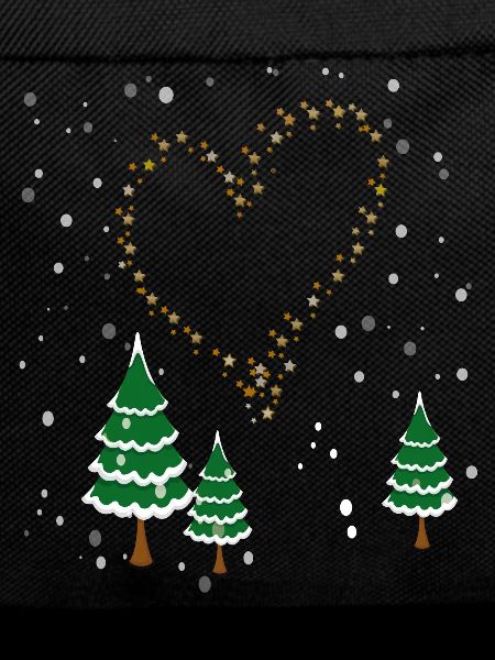 Winter Forest Heart Stars