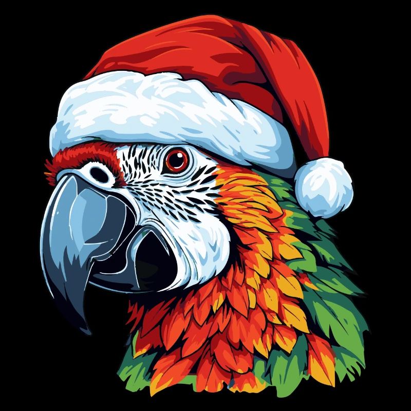 Tête d’animal de Noël perroquet