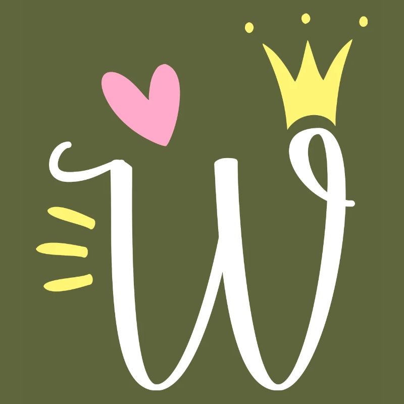Letter W Initial Letter Crown