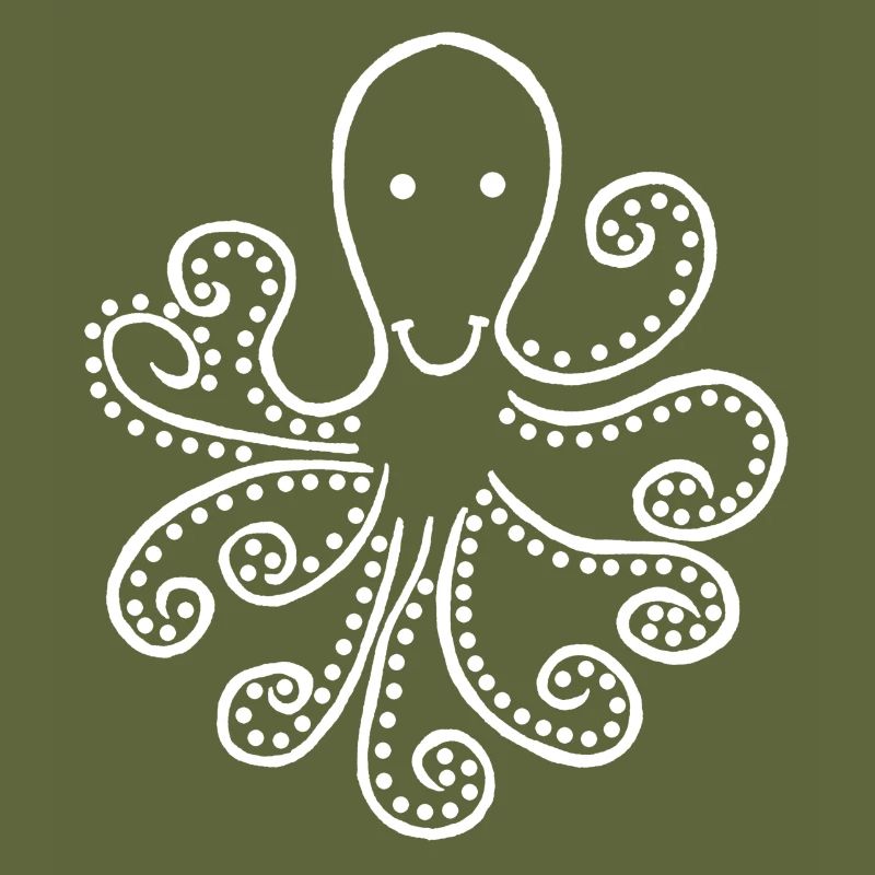 Strange white octopus