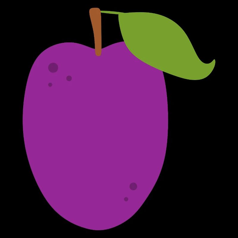 Vibrant Plum Fruit Illustration