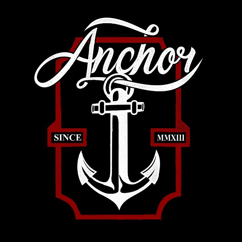 Vintage Anchor Typography – Retro Nautical Design