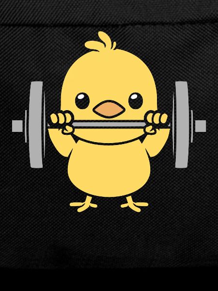Muscular chick with barbell