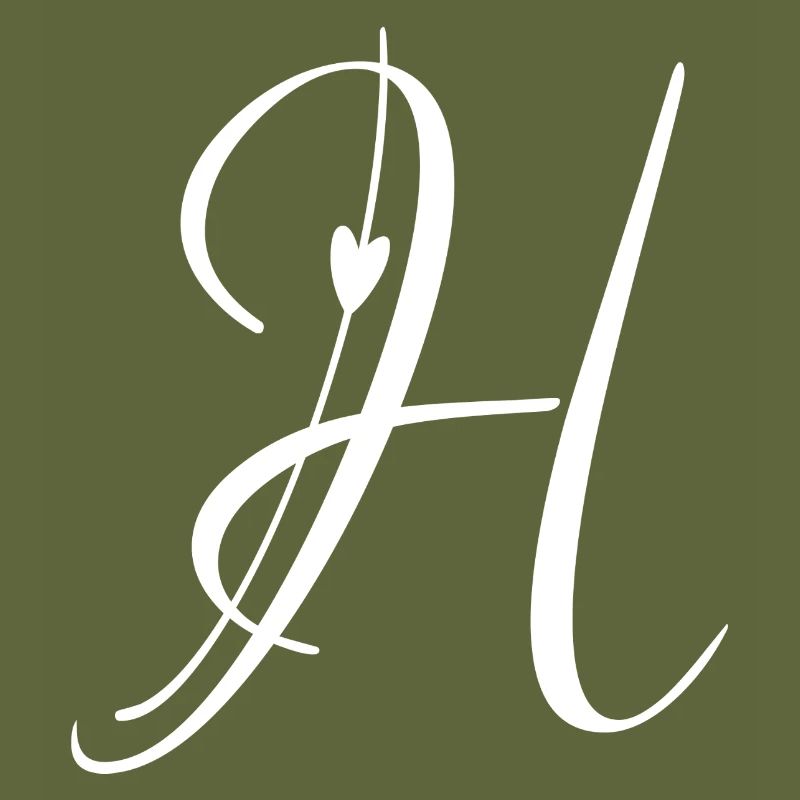 Buchstabe H Initiale Alphabet Monogramm Taschenfläche